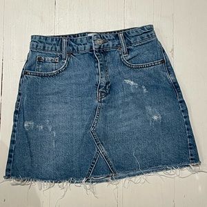 Denim mini skirt